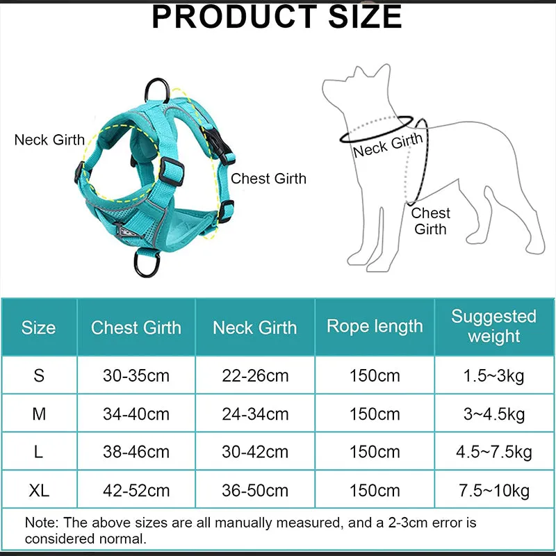 Adjustable Reflective Pet Harness&Leash