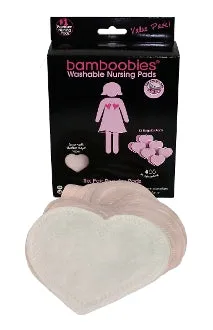 Bamboobies Washable Reusable Regular Nursing Pads - 2-Pair Regular