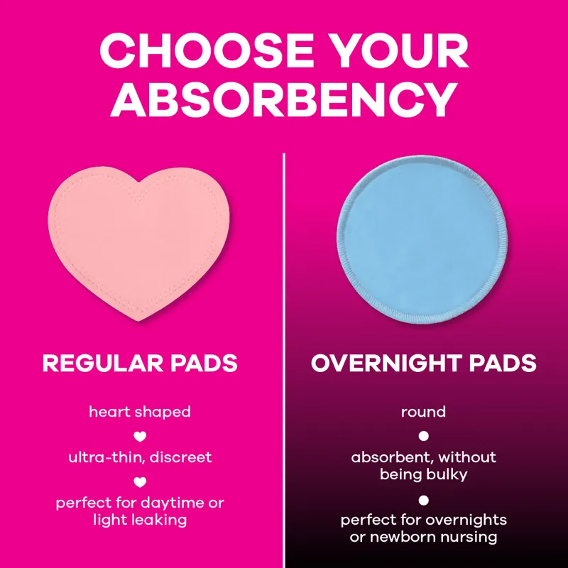 Bamboobies Washable Reusable Regular Nursing Pads - 2-Pair Regular