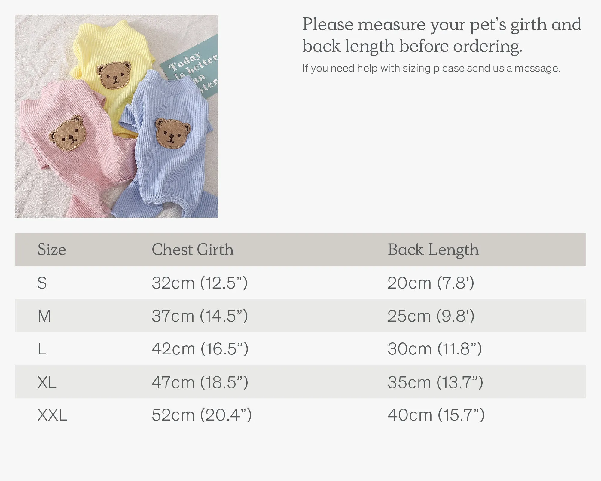 Bear Pet Pajamas