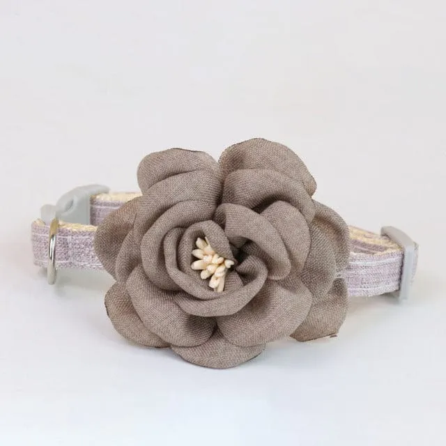 Beautiful Adjustable Cat Flower Collar