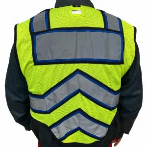 BLANK UltraBright 6-Point Breakaway Public Safety Vest POLICE BLUE