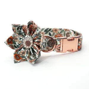 Boho Floral Flower Collar And Leash: Personalized Flower Collar And Leash Set