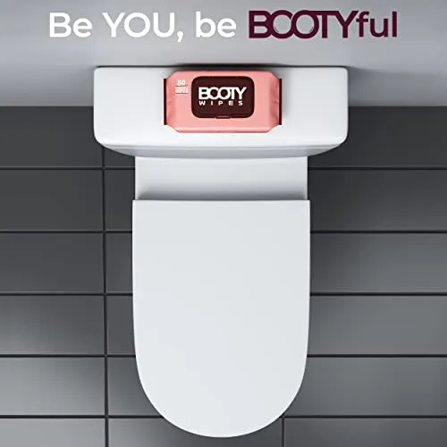 Booty Brand Wipes for Women - 320 Flushable Wipes for Adults | Premium Feminine Wet Wipes - pH Balanced & Infused with Vitamin E & Aloe | Female Toilet Wipes | Flushable Safe Wipes | Bathroom Wipes