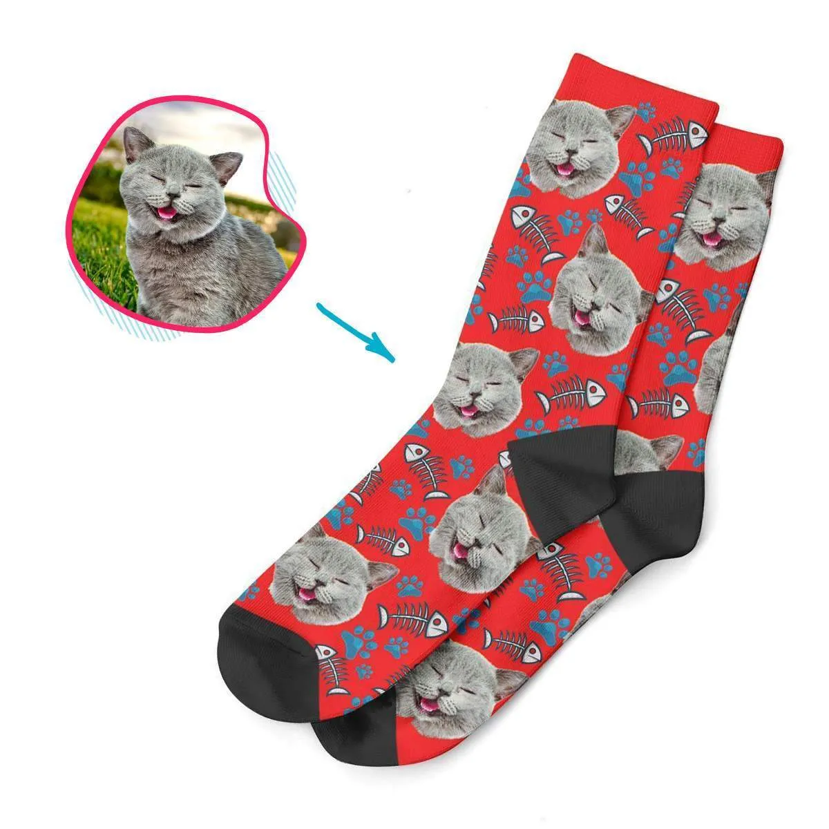 Cat Personalized Socks