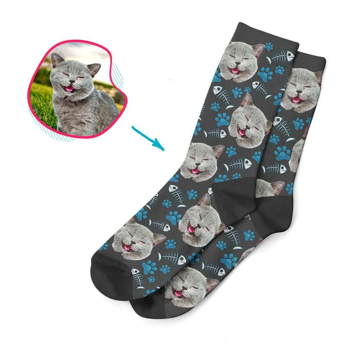 Cat Personalized Socks