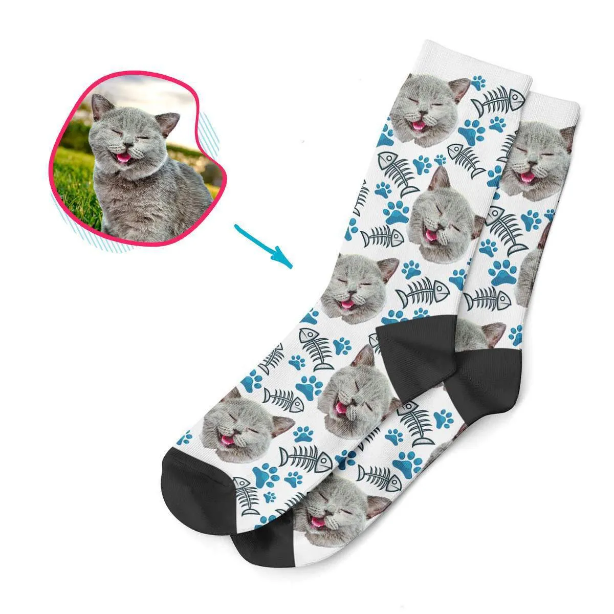 Cat Personalized Socks