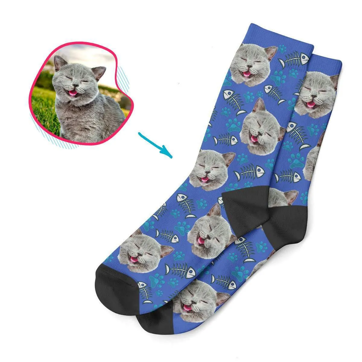 Cat Personalized Socks