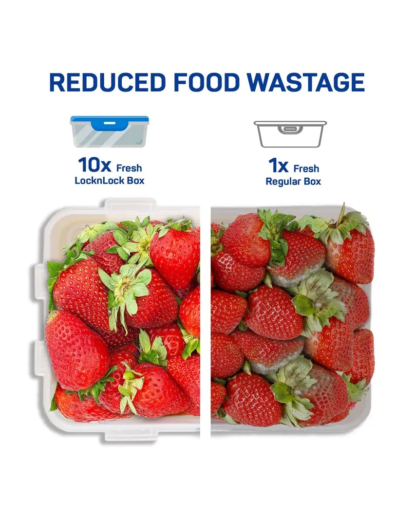 Classics Rectangular Plastic Airtight Food Storage Containers With Leakproof Lid | 1.4 Liter | Set Of 2 | Transparent