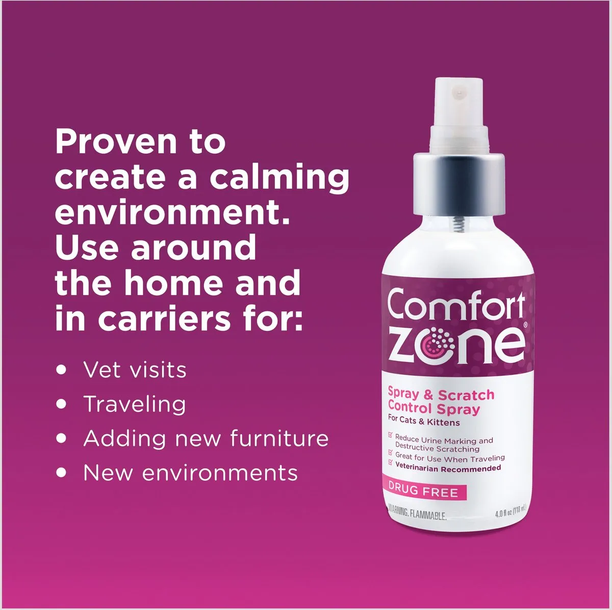 Comfort Zone Spray & Scratch Control Calming Spray for Cats