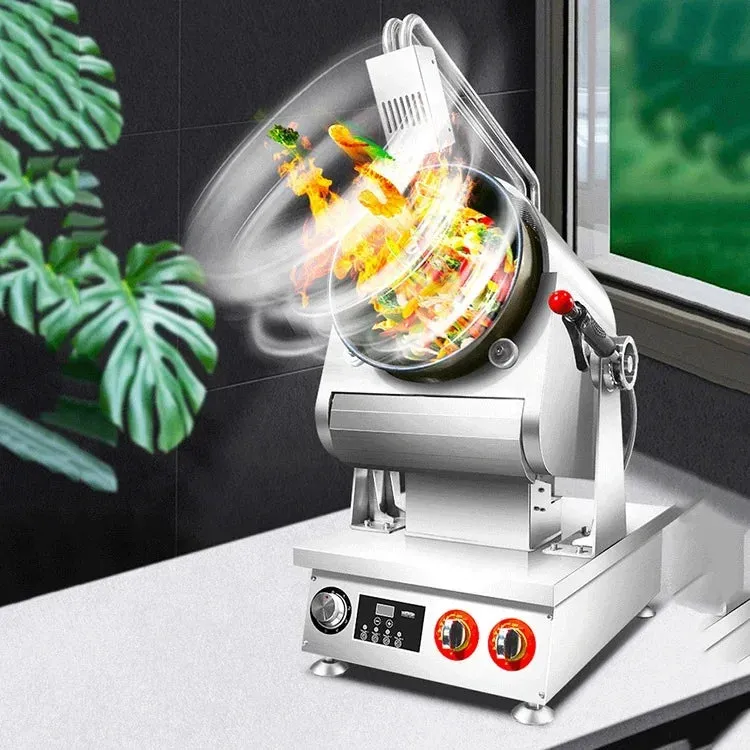 Commercial Intelligent Electric Automatic Gas Cooking Machine Food Stir Fry Wok Robot Cooker Fried Rice Cooking Machine