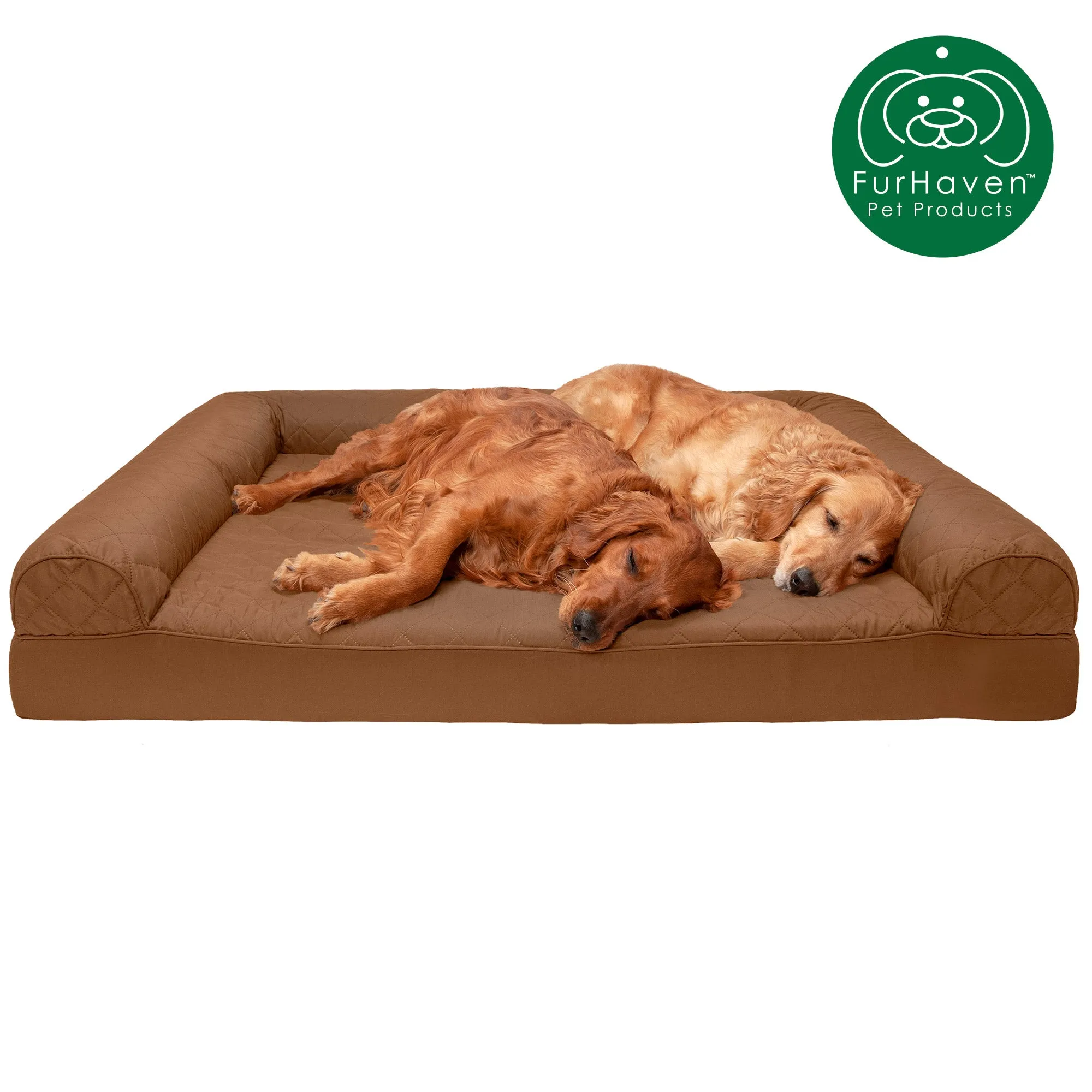 Convolute Quilted Sofa-Style Couch Pet Bed