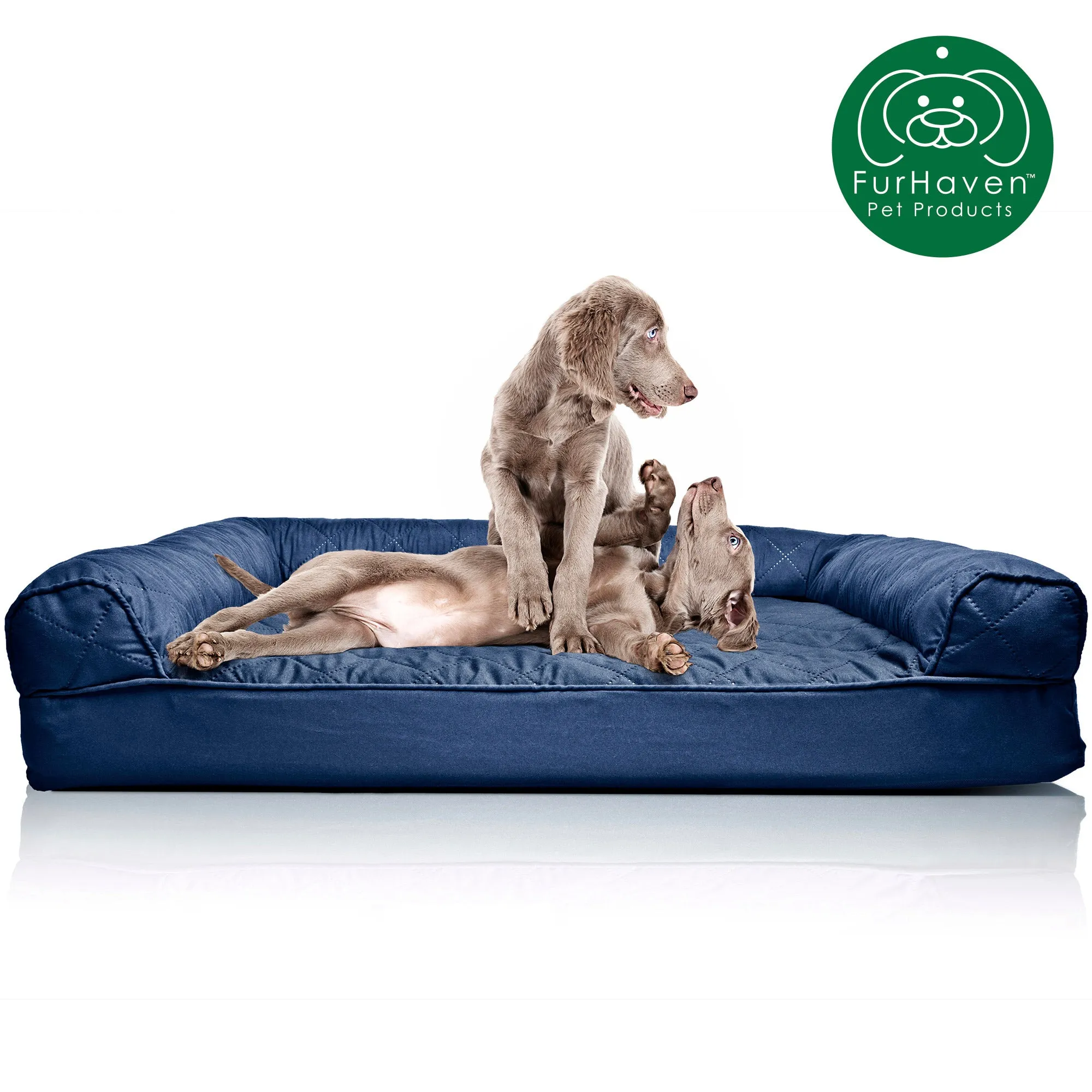 Convolute Quilted Sofa-Style Couch Pet Bed