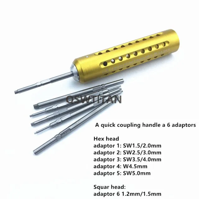 Coupling handle Bone Screw drivers