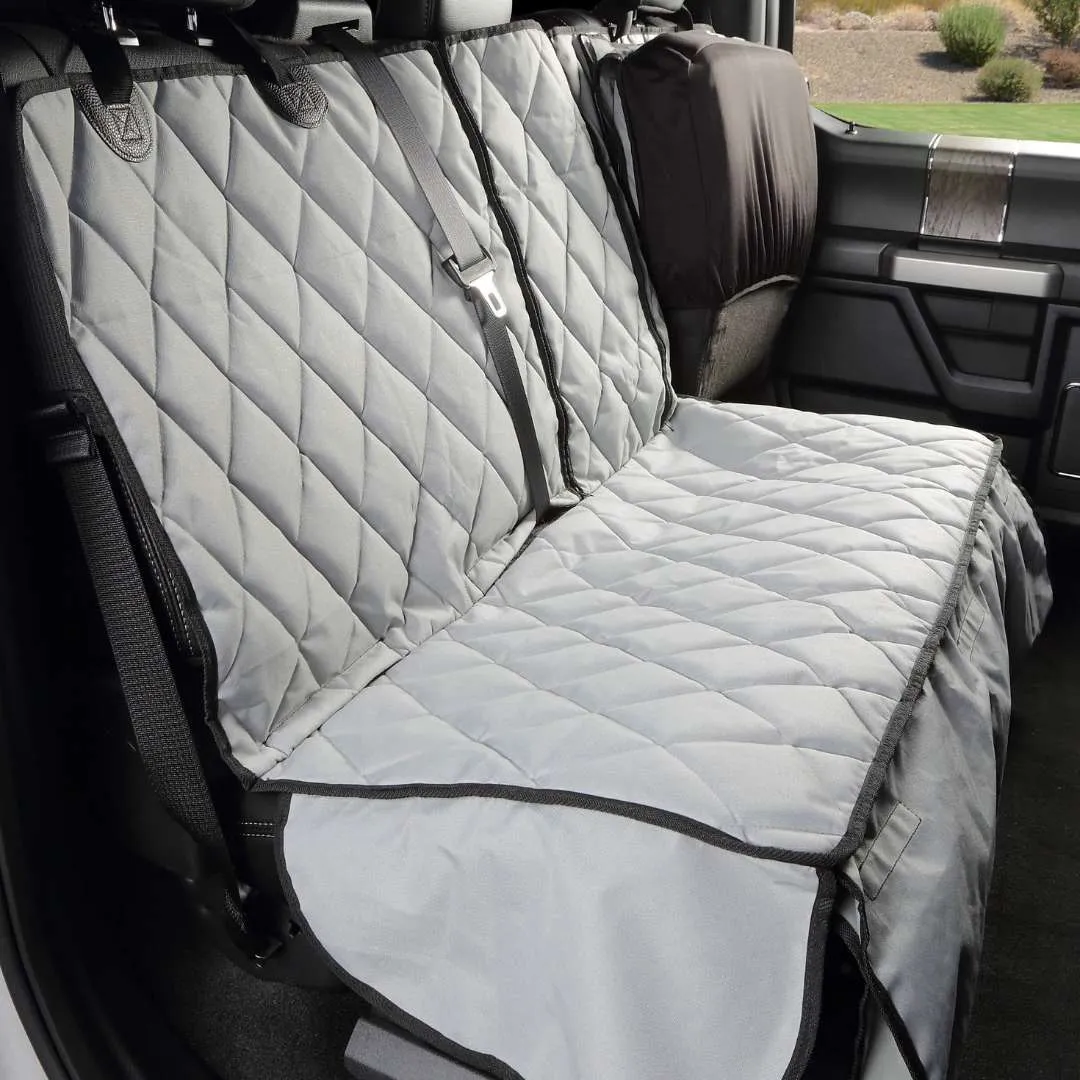Crew Cab Truck Seat Cover with Hammock Mesh Window for Fold Up Seats