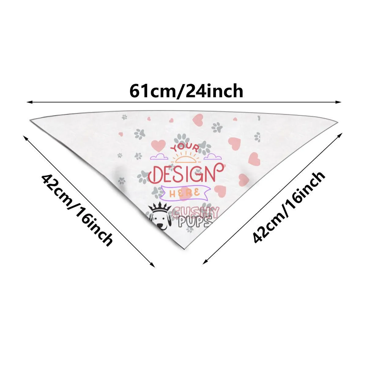 Custom Dog Bandana, Personalized Dog Bandanas, Custom Dog Bandana with Logo, Personalised Dog Bandana UK - Cushy Pups