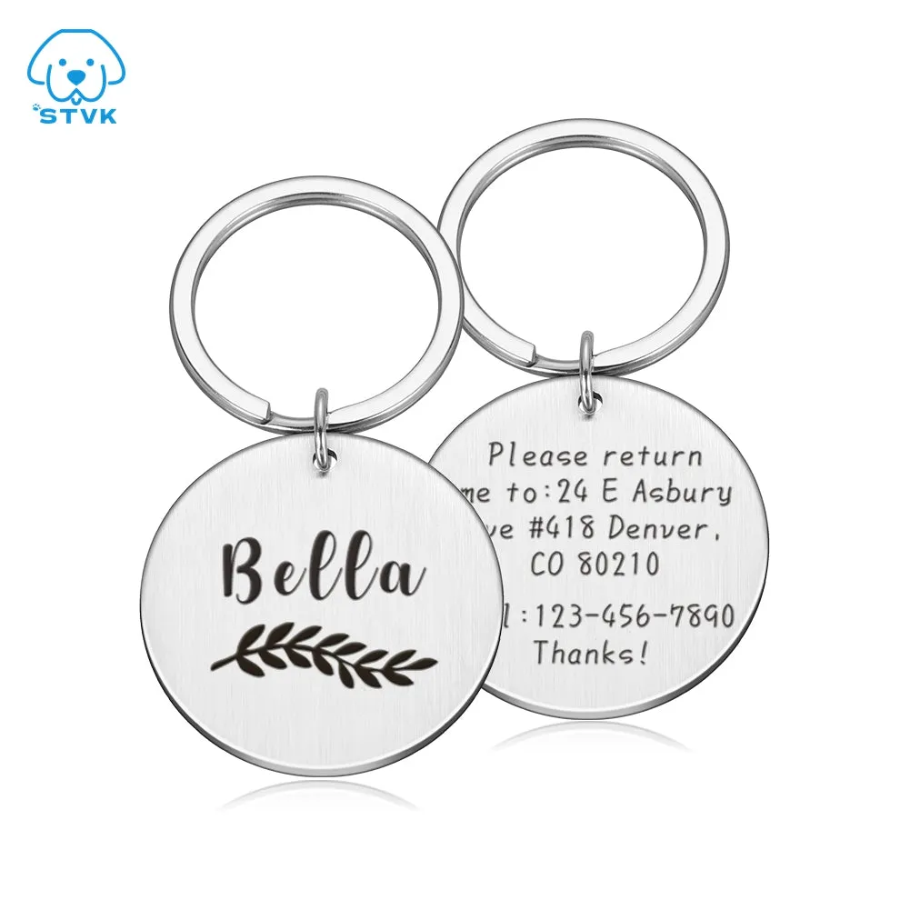 Customize Dogs ID Tag Collar Name Charm
