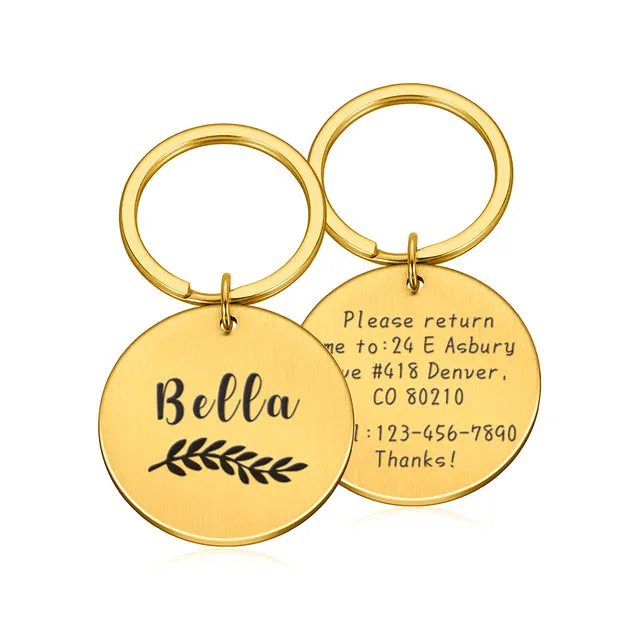 Customize Dogs ID Tag Collar Name Charm