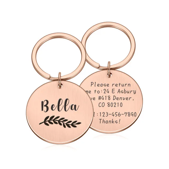 Customize Dogs ID Tag Collar Name Charm