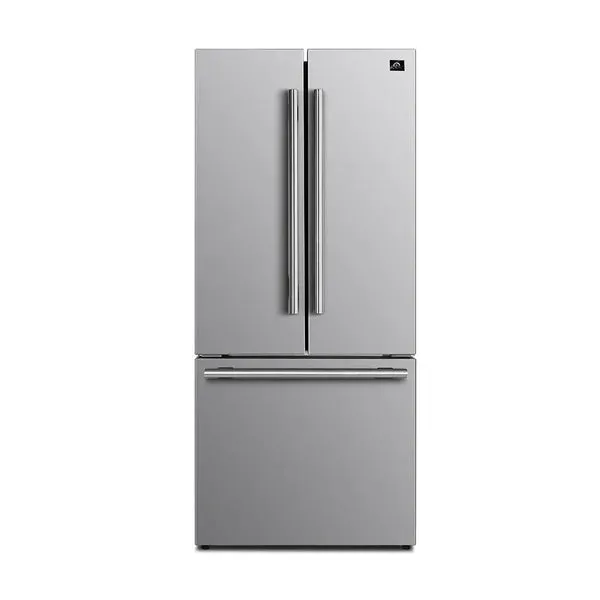 FORNO 31 Inch 17.5 cu ft French Door Refrigerator with Ice Maker in Stainless Steel - FFFFD1974-31SB