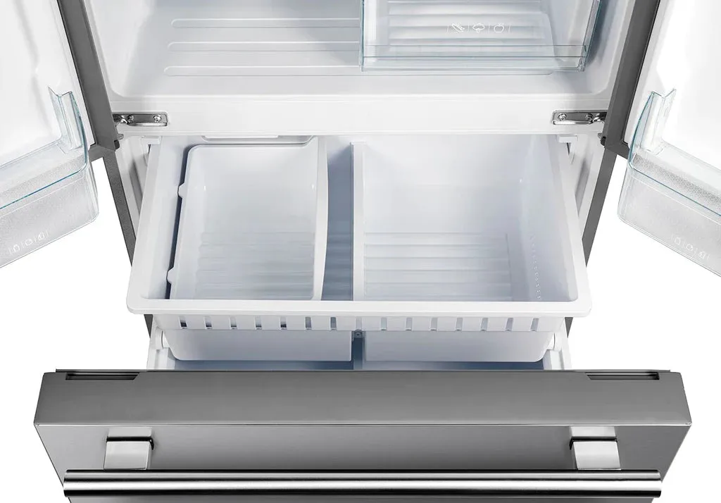 FORNO 31 Inch 17.5 cu ft French Door Refrigerator with Ice Maker in Stainless Steel - FFFFD1974-31SB