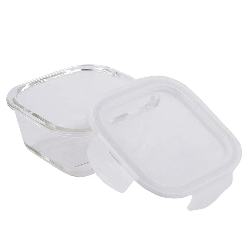 Glass Square Airtight Food Storage Container | 300ml