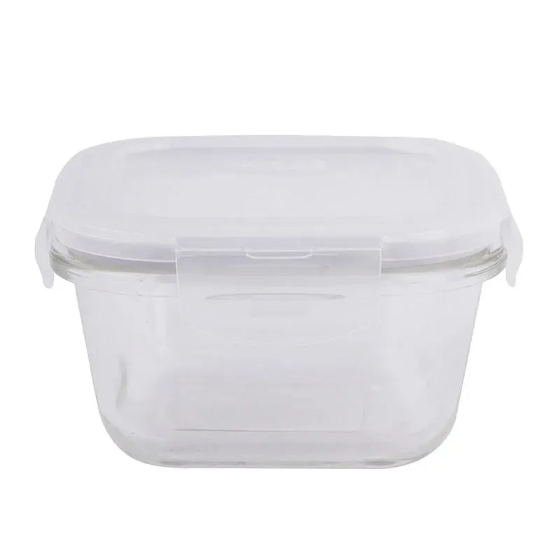 Glass Square Airtight Food Storage Container | 300ml