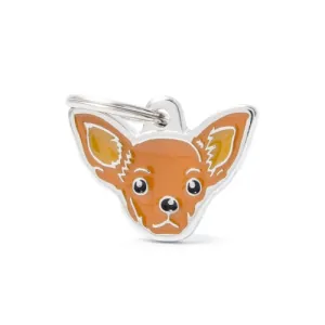 ID Tag - Friends Collection - Chocolate Chihuahua Dog Tag | Personalized Cat Dog Tag
