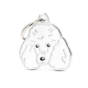ID Tag - Friends Collection - White Poodle Female Dog Tag | Personalized Cat Dog Tag