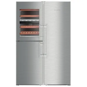 Liebherr SBSES 8496 PremiumPlus BioFresh American Fridge Freezer, Stainless Steel, D Rated