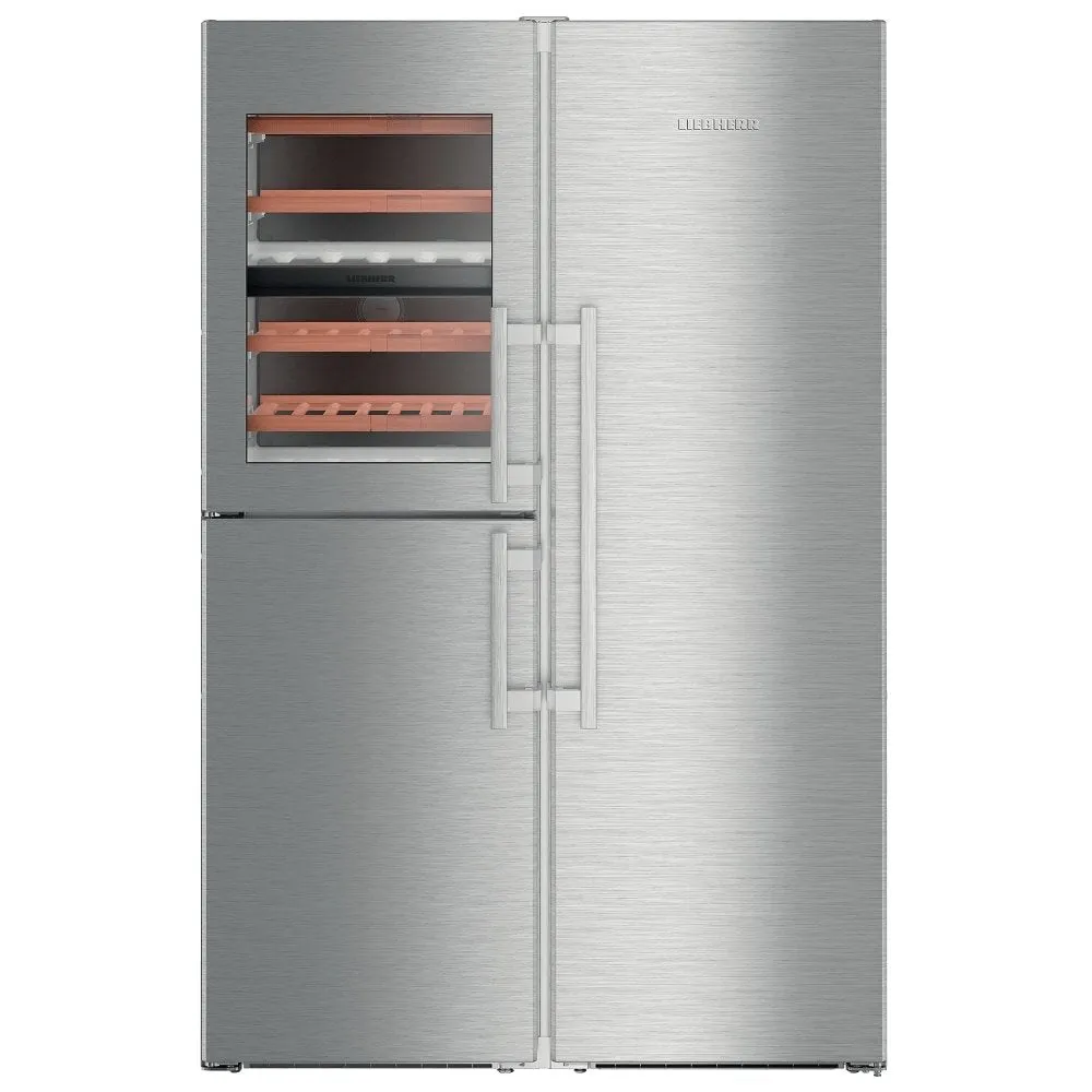 Liebherr SBSES 8496 PremiumPlus BioFresh American Fridge Freezer, Stainless Steel, D Rated