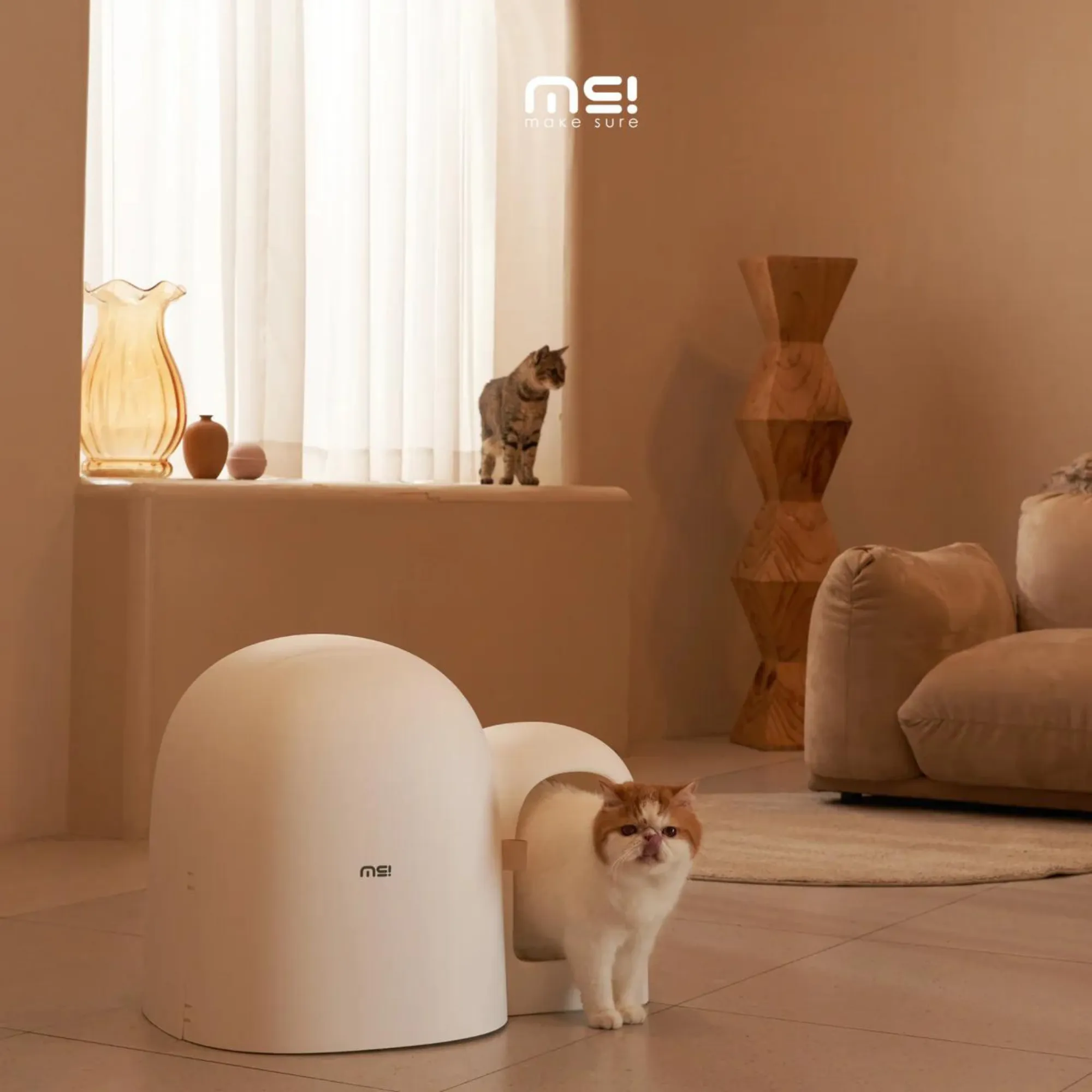 Makesure MAX Cat Litter Box Snow White