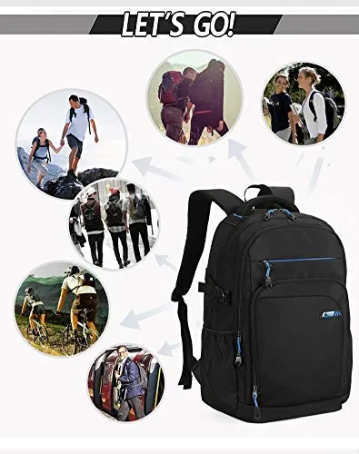 Meetbelify Big Kids School Backpack For Boys Kids Elementary School Bags Black/Blue