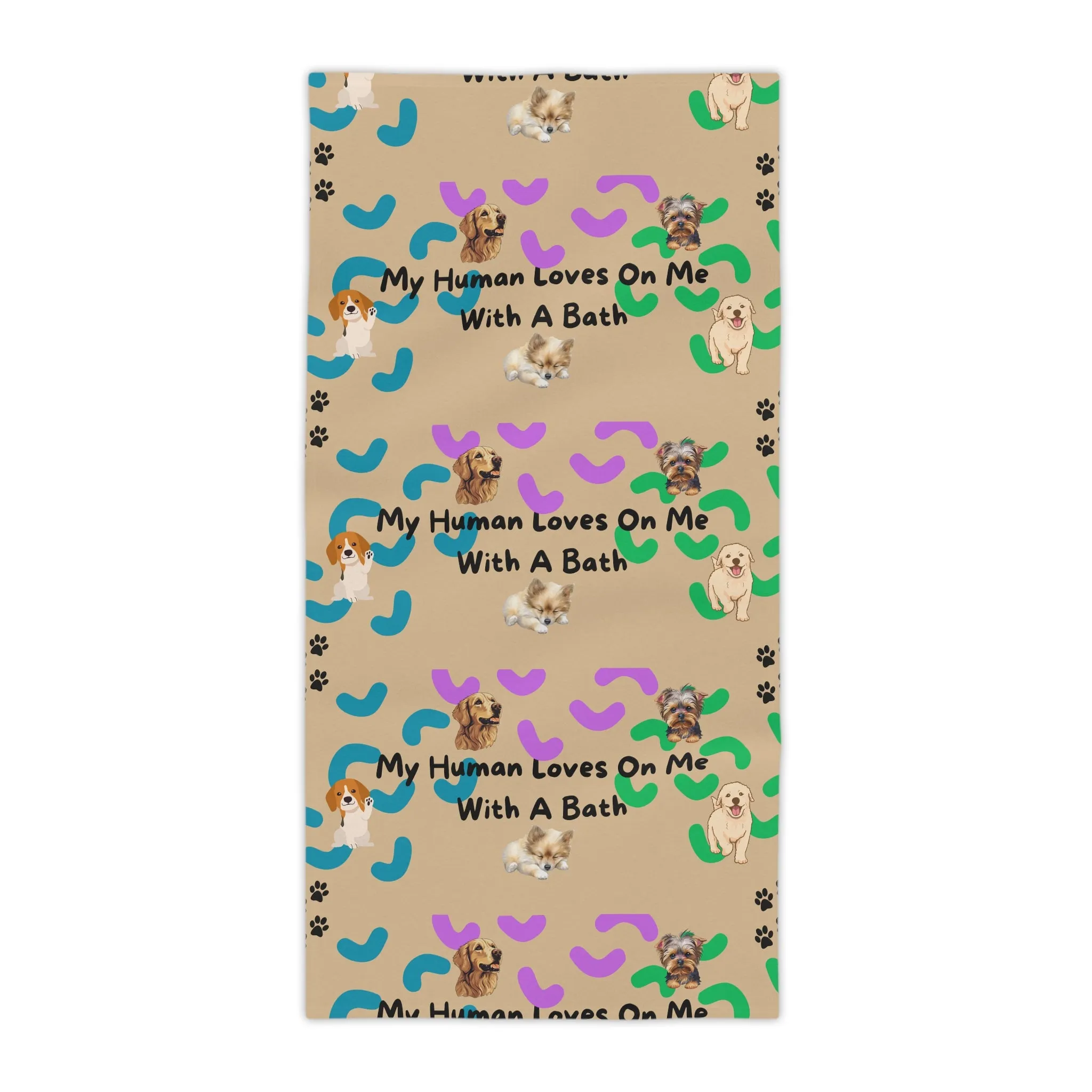 My Human Loves on Me With A Bath Beach Towel for doting Pet Parents