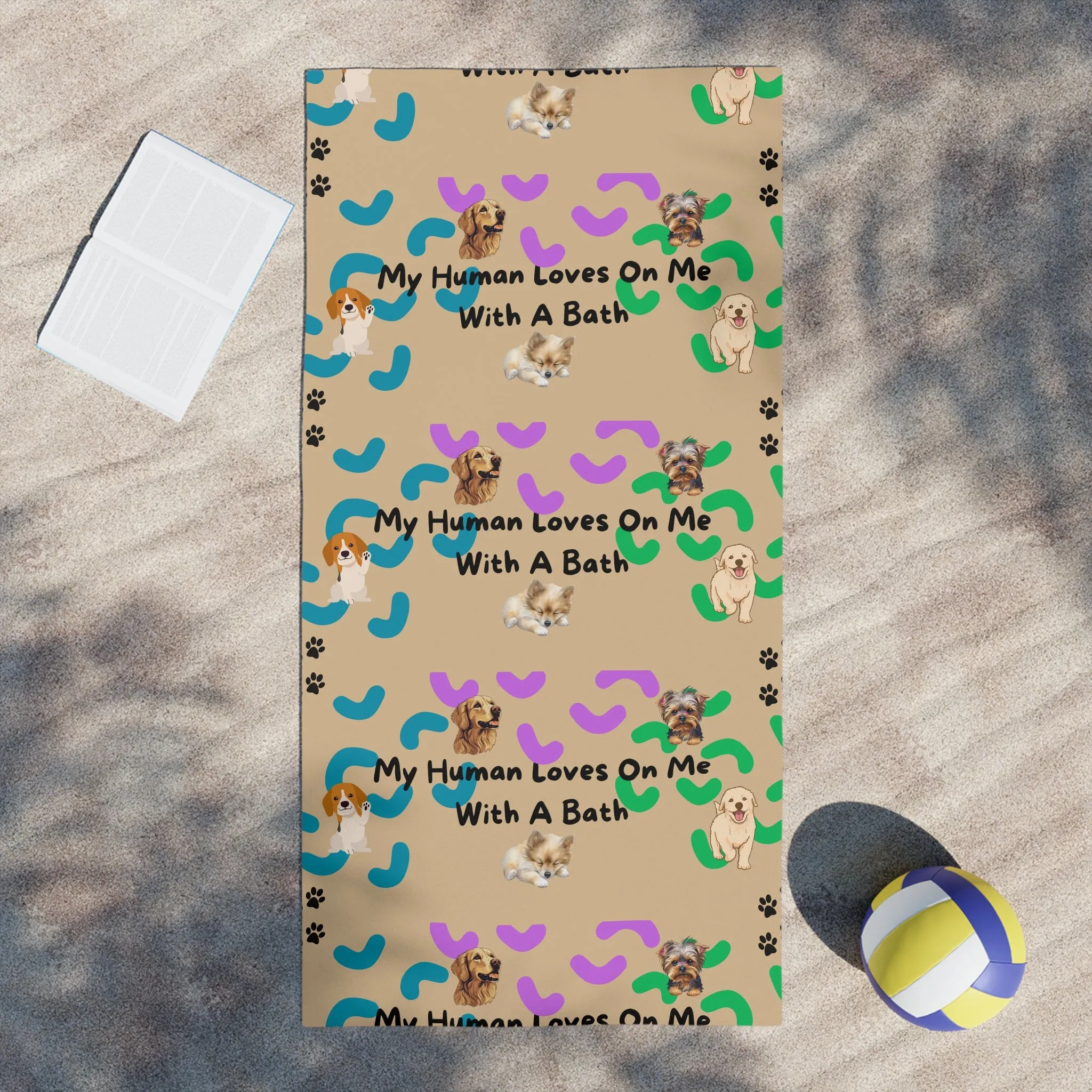 My Human Loves on Me With A Bath Beach Towel for doting Pet Parents