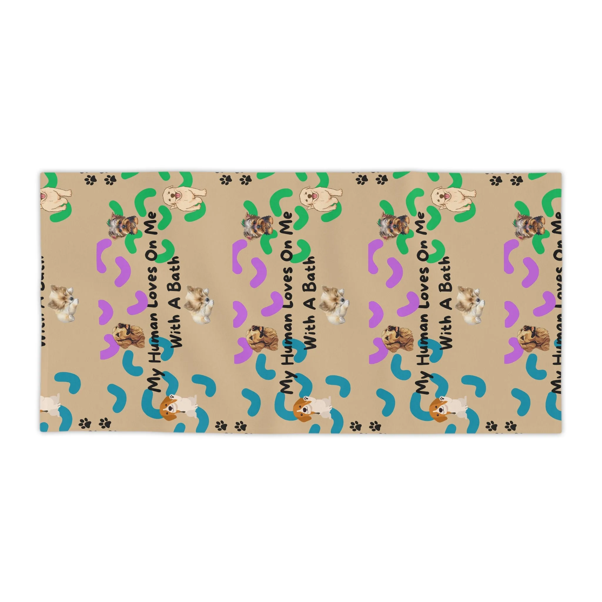 My Human Loves on Me With A Bath Beach Towel for doting Pet Parents