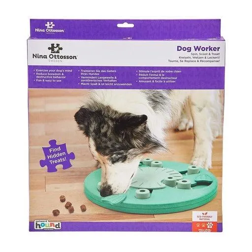 Nina Ottosson Dog Worker Treat Dispensing Interactive Dog Pet Toy Level 3 Board Puzzle Game Green