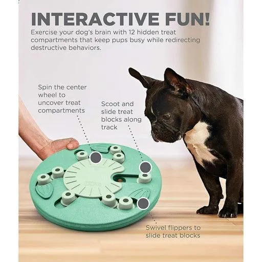 Nina Ottosson Dog Worker Treat Dispensing Interactive Dog Pet Toy Level 3 Board Puzzle Game Green