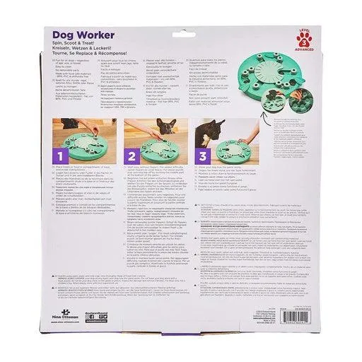 Nina Ottosson Dog Worker Treat Dispensing Interactive Dog Pet Toy Level 3 Board Puzzle Game Green