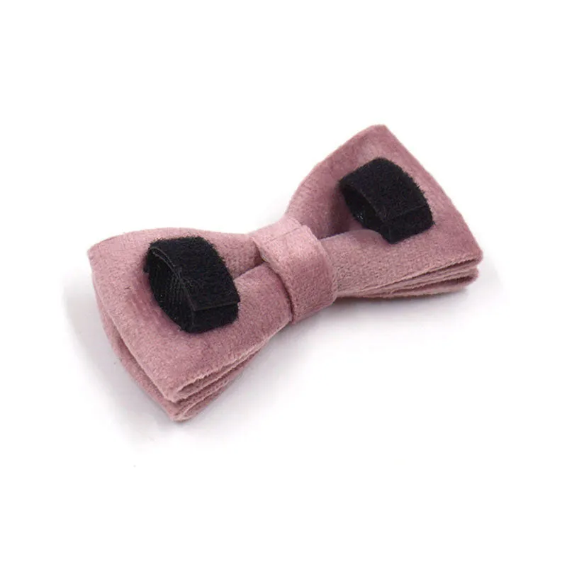 Personalized Cat Collar Set Engraved Silver Buckle Champagne Pink Velvet