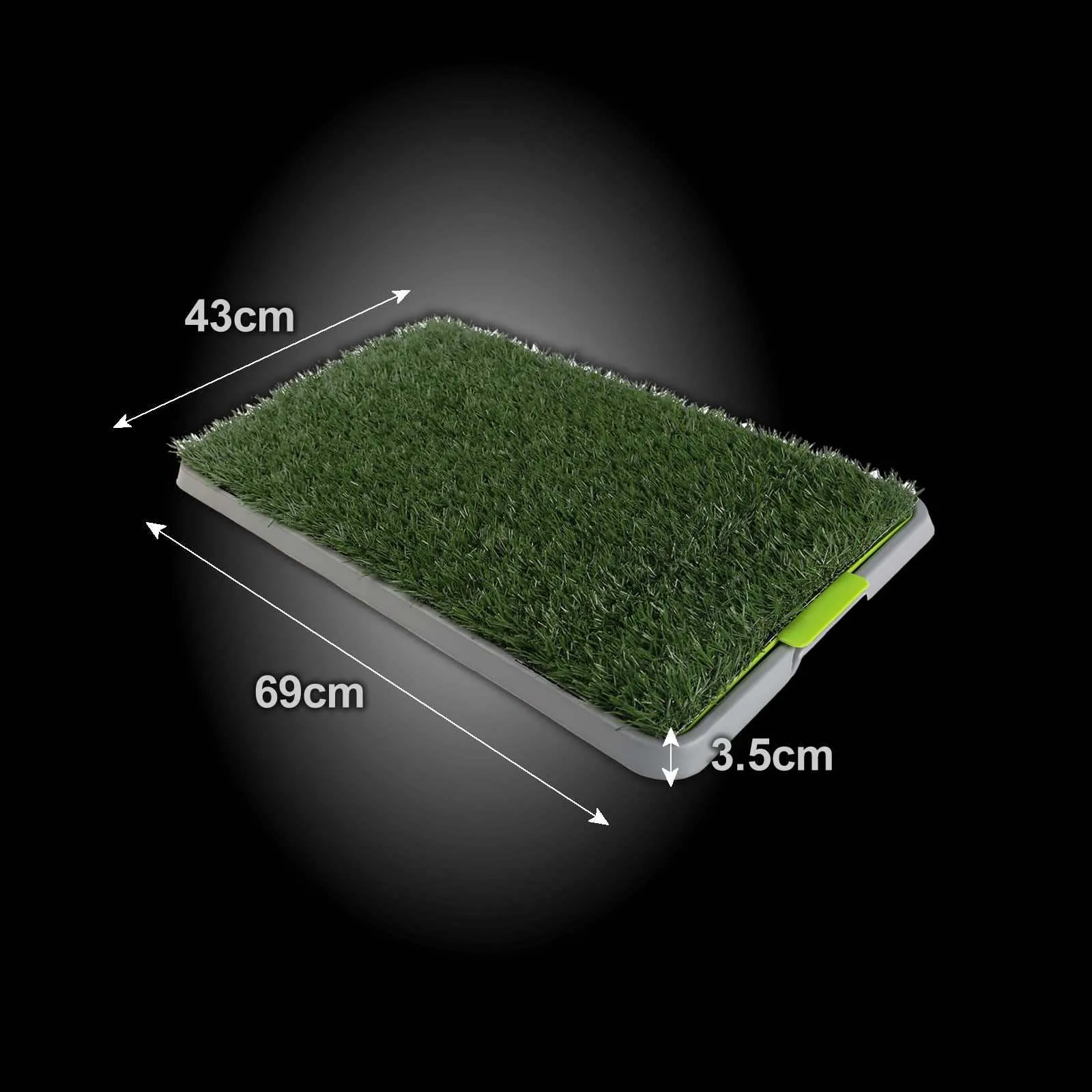 Pet Dog Potty Tray Training Toilet   1 Grass Mat 69cm x 43cm
