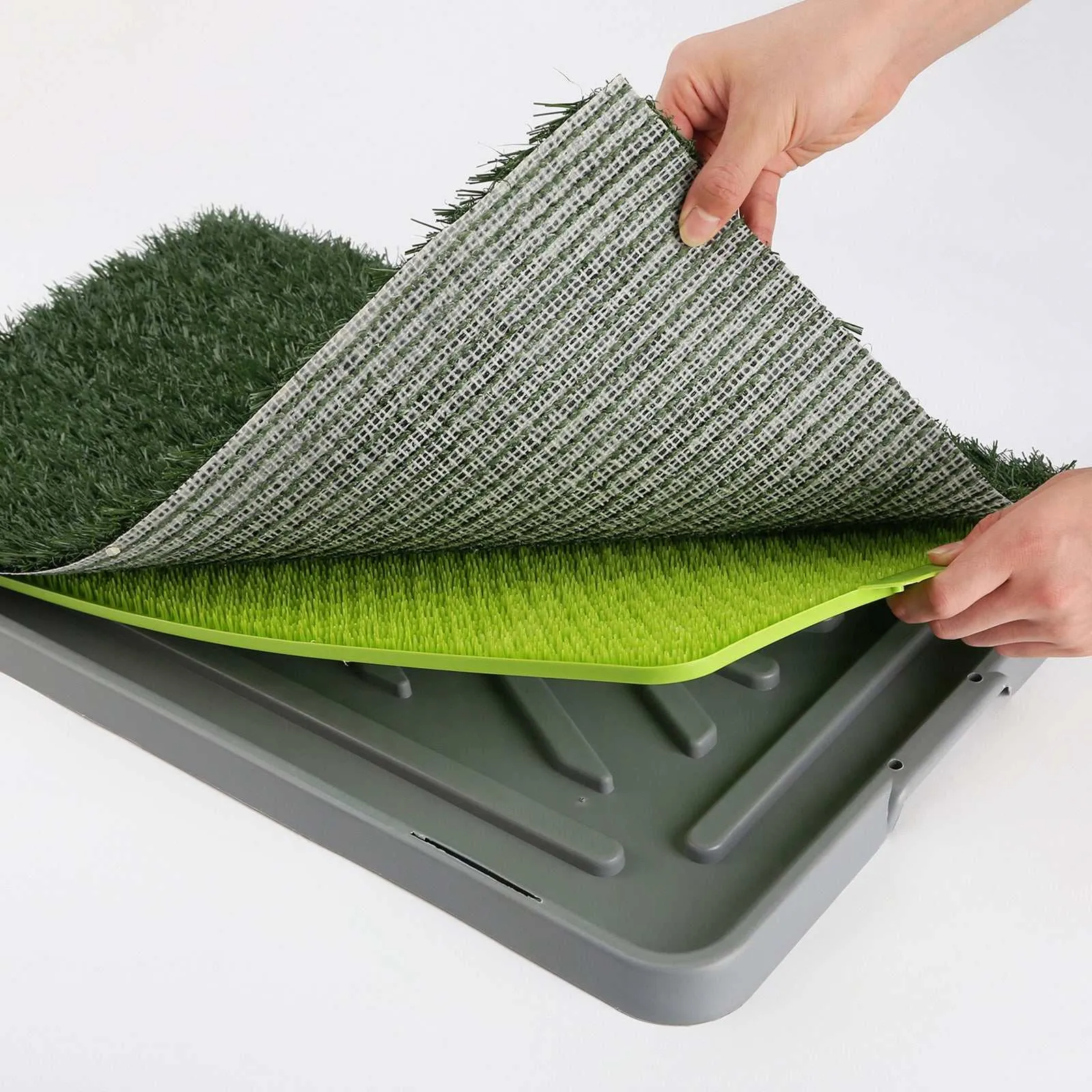 Pet Dog Potty Tray Training Toilet   1 Grass Mat 69cm x 43cm