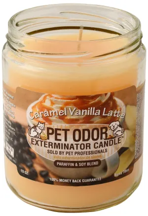 Pet Odor Exterminator Candle, Caramel Vanilla Latte, 13 oz