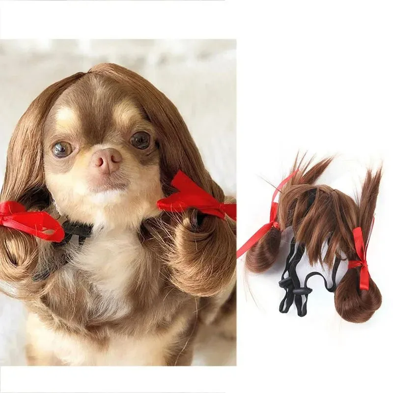 Pet Wigs Cosplay Props - Cat and Dog Wigs to Unleash Their Personality