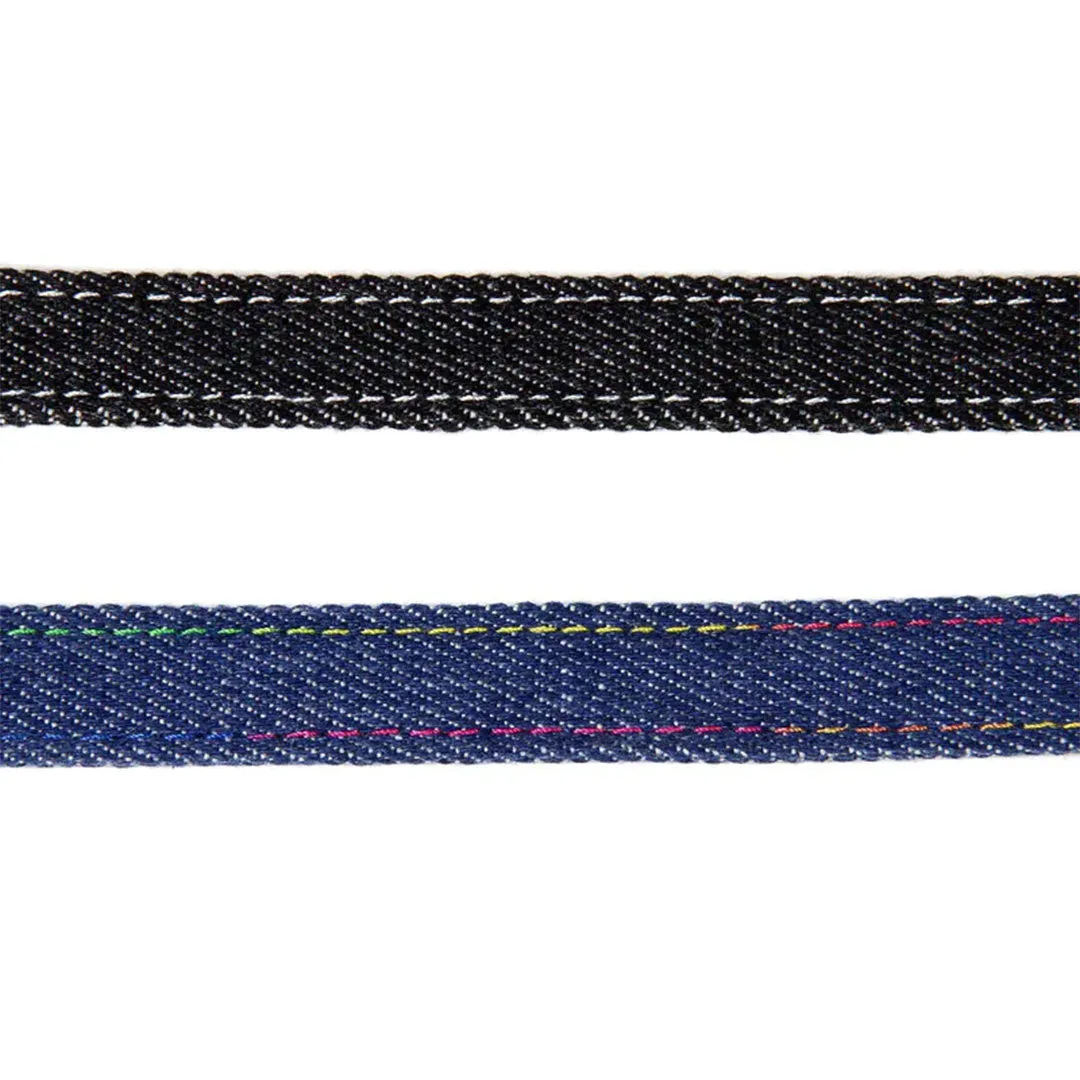 PetAffairs Bells Denim Dog Collar
