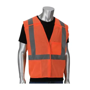 PIP 302-V205OR-S/M ANSI Type R Class 2 Dual Sized Value Mesh Breakaway Vest