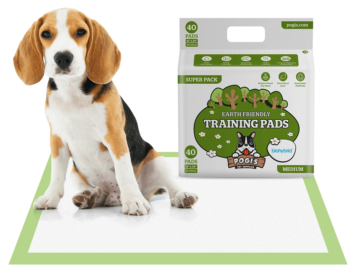 Pogi's Plant-Based Pet Training Pads