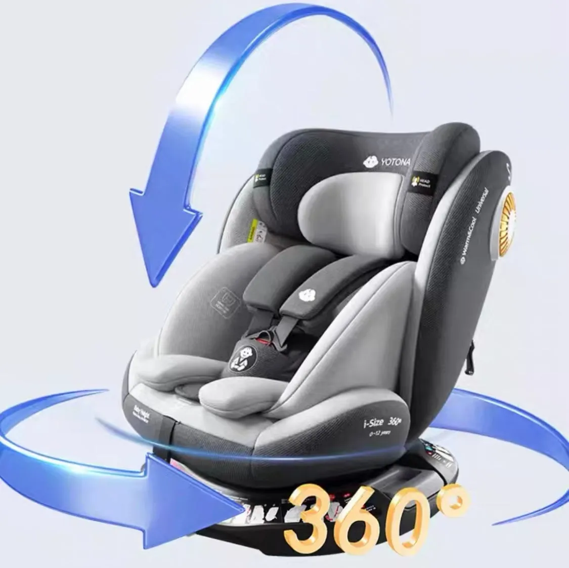 Premium Secure Swivel 360 i-Size Baby Car Seat