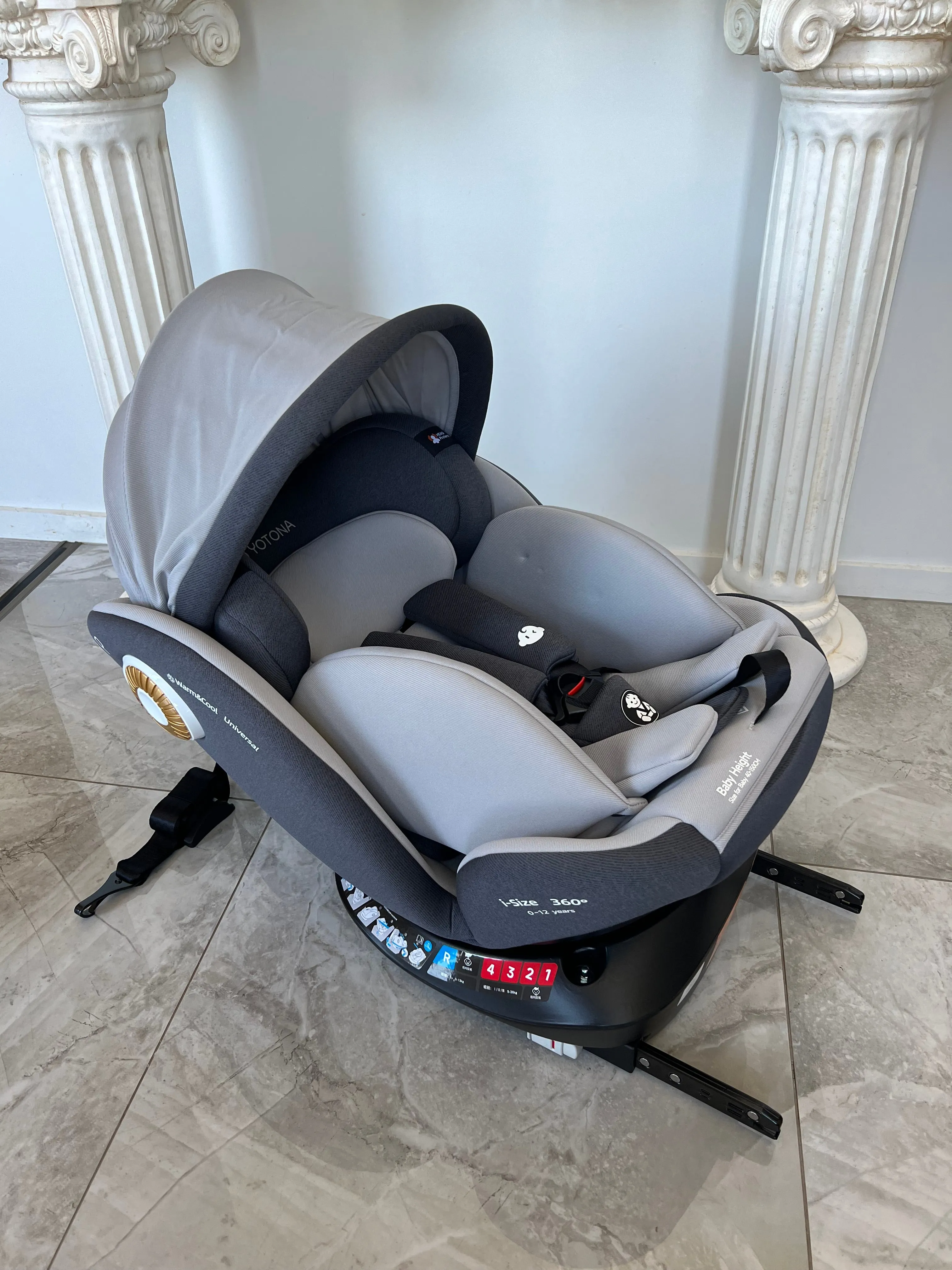 Premium Secure Swivel 360 i-Size Baby Car Seat