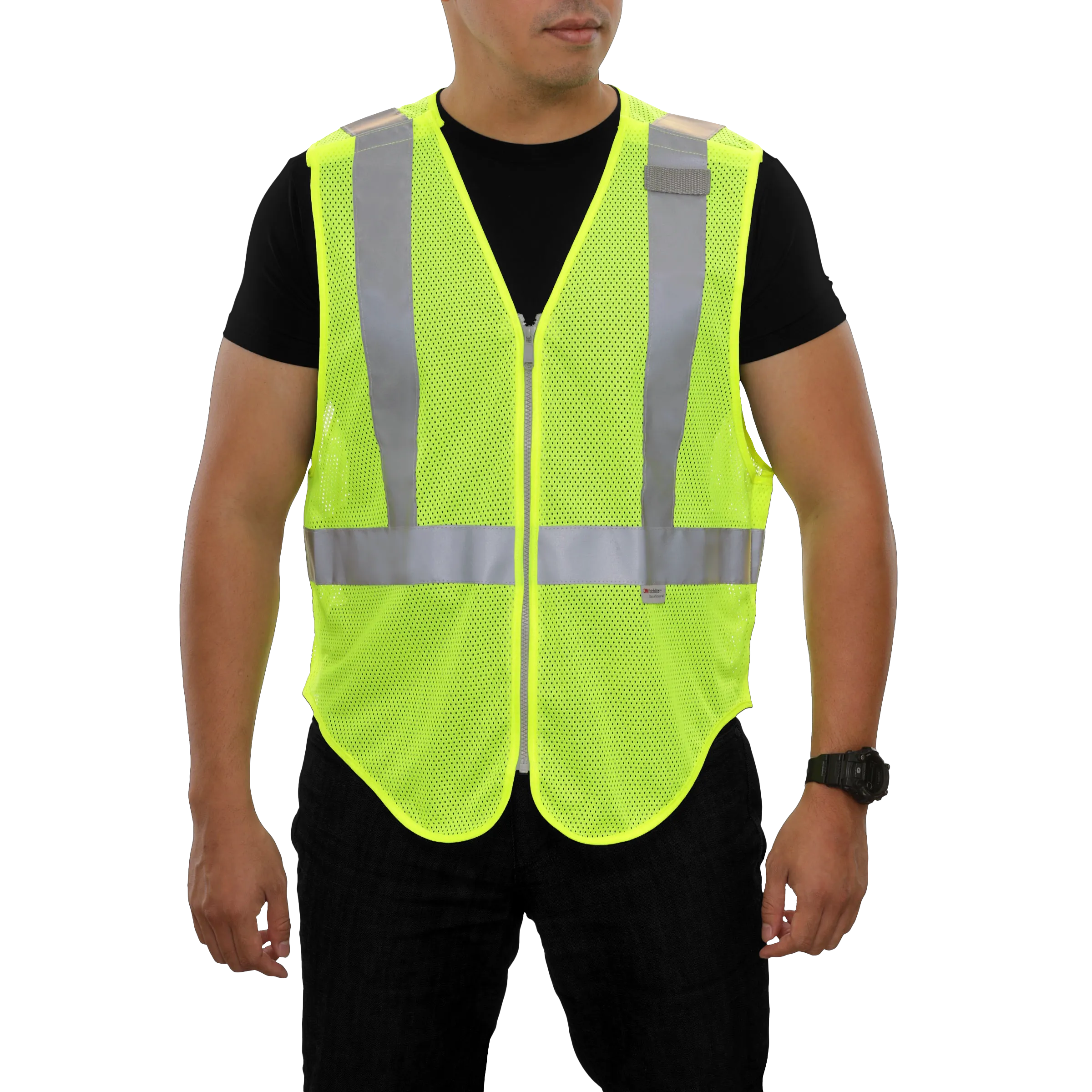Public Safety Vest Hi Vis Vest 5pt Breakaway Tactical/DOT Zippered Mesh